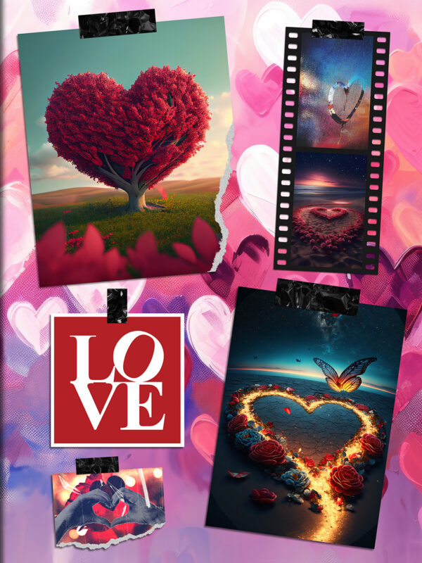 Love in Numbers: 222 Pages of Affirmative Reflections Amidst a Collage of Passion