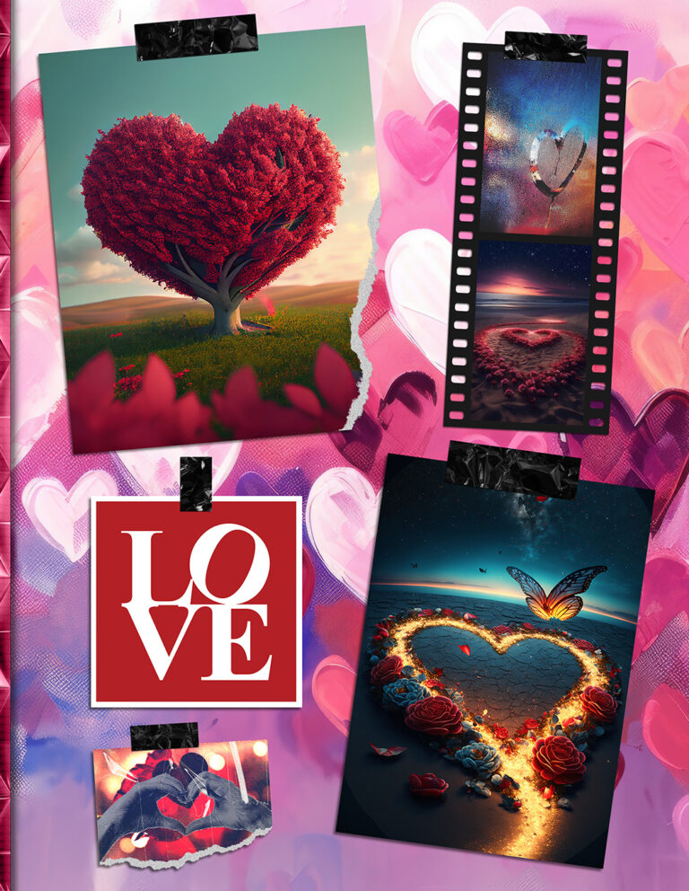 Love in Numbers: 222 Pages of Affirmative Reflections Amidst a Collage of Passion