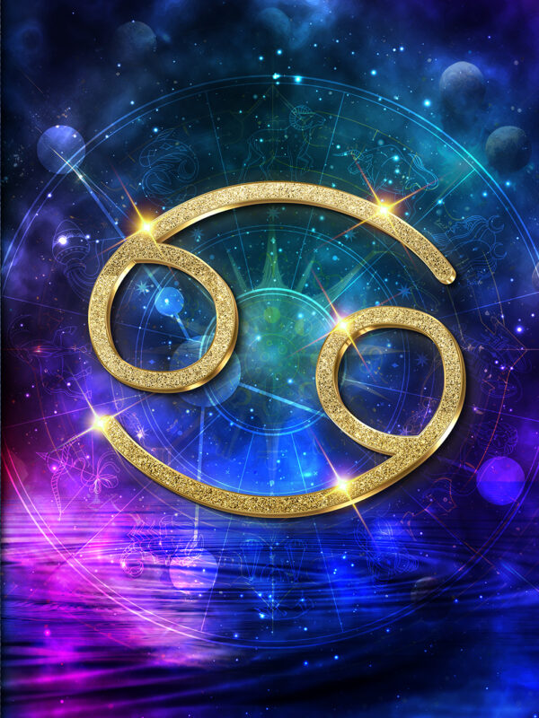 Cancer’s Cosmic Journal: Numerology-Driven Inspiration, Blending Blank Canvas with Daily Affirmations, Wrapped in a Unique Water Sign Embrace of Abstract Art, Symbol, and Constellation