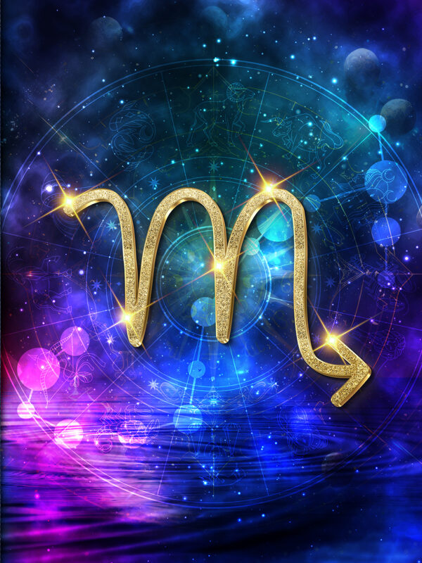 Scorpio Horizons: Navigate Your Path with 222 Pages of Numerology Wisdom, Positive Affirmations, and a Unique Water-Inspired Abstract Design Merging the Scorpio Symbol and Constellation