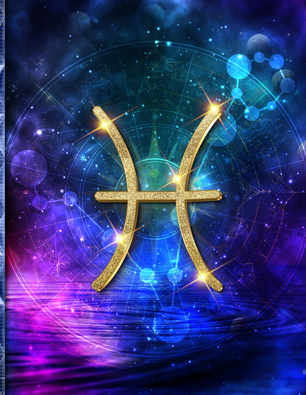 Pisces Perspectives: Navigate Life’s Currents with 222 Pages of Numerology-Inspired Wisdom and Positivity – Your Canvas for Reflection, Adorned with Abstract Art Celebrating the Essence of Pisces