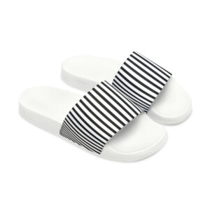 Striped Women's PU Slide Sandals