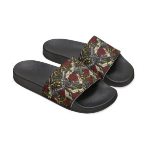 Tattoo-Inspired Hustle Men's PU Slide Sandals