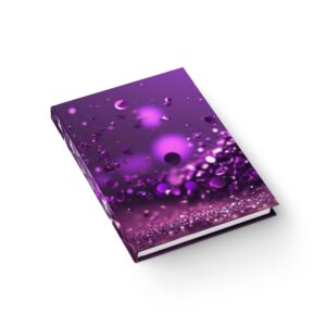 Purple Pulse: Abstract Digital Artistry - Hardcover Ruled Line Journal