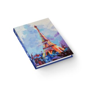 Parisian Dreams: Eiffel Tower Reflections - Hardcover Ruled Line Journal