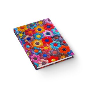Floral Patchwork: A Tapestry of Blossoms - Hardcover Ruled Line Journal