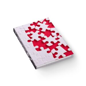 Unsolved Pieces: Reflections and Insights on a Red Velvet Canvas - Hardcover Ruled Line Journal