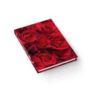 Passionate Petals: Journaling Amidst a Bed of Red Roses - Hardcover Ruled Line Journal
