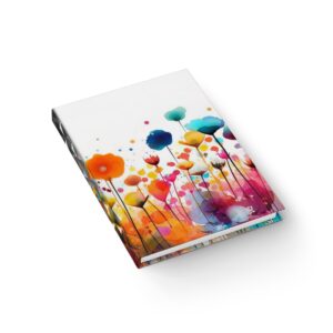 Watercolor Whispers: Reflections from a Floral Field - Hardcover Ruled Line Journal