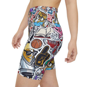 Academic, Vibrant, Eclectic Women's Workout Shorts