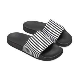 Striped Men's PU Slide Sandals